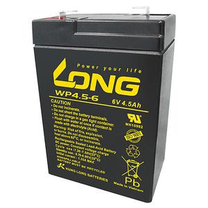 LONG BATTERY WP4.5-6 制御弁式鉛蓄電池 【他商品との同時購入不可】[WP456] 返品種別B