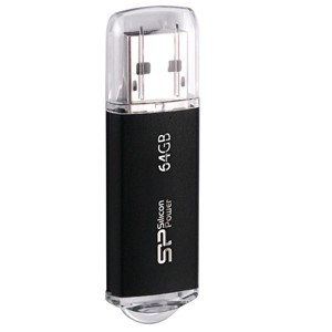 SiliconPower（シリコンパワー） USB2.0対応 フラッシュメモリ 64GB（ブラック） SP064GBUF2M01V1K返品種別A