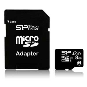 SiliconPower（シリコンパワー） SP008GBSTHBU1V10SP microSDHCメモリーカード 8GB Class10 UHS-1[SP008GBSTHBU1V10SP] 返品種別A