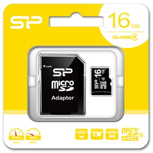 SiliconPower（シリコンパワー） SP-MCSDHC16GB4 microSDHCメモリカード 16GB Class4[SPMCSDHC16GB4] 返品種別A