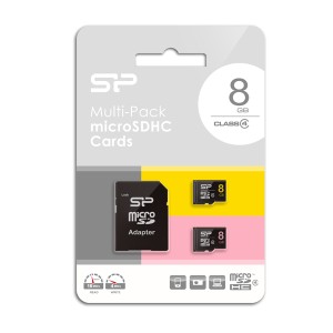 SiliconPower（シリコンパワー） SP-MCSDHC8GB4X2JAM microSDHCメモリーカード 8GB×2枚セット Class4[SPMCSDHC8GB4X2JAM] 返品種別A