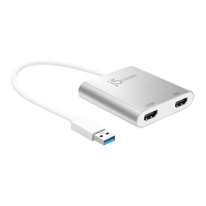 ジェイファイブクリエイト JUA365 USB 3.0 to Dual HDMIディスプレイアダプター[JUA365] 返品種別A