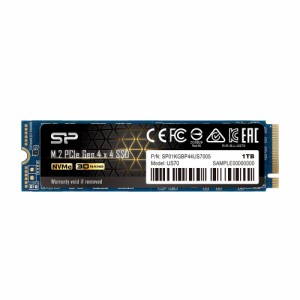 SiliconPower（シリコンパワー） SiliconPower M.2 2280 NVMe PCIe Gen 4x4 SSD 1.0TB US70 SP01KGBP44US7005返品種別B