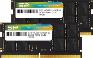 SiliconPower（シリコンパワー） SP032GBSVU480F22 DDR5-4800（PC5-38400）SODIMM 32GB（16GB×2）[SP032GBSVU480F22] 返品種別B