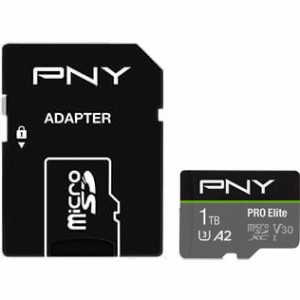 PNY（ピーエヌワイ） microSDXCメモリカード 1TB（Class 10 UHS-I U3 V30 A2） PNY Pro Elite U3 P-SDU1TBV32100PRO-GE返品種別B