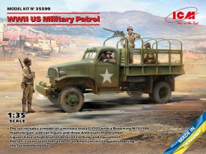 ICM 1/35 WWII G7107 米軍パトロール軍用車 w/MG M1919A4【35599】プラモデル  返品種別B