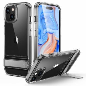 ESR ESR350 iPhone 15用 3wayスタンドモード対応スマホケース（Clear）Boost Kickstand Case Compatible[ESR350] 返品種別A