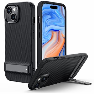 ESR ESR351 iPhone 15用 3wayスタンドモード対応スマホケース（Black）Boost Kickstand Case Compatible[ESR351] 返品種別A