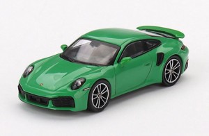 MINI−GT 1/64 ポルシェ 911 ターボ S パイソングリーン(左ハンドル)【MGT00525-L】ミニカー  返品種別B