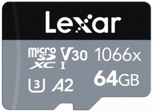 Lexar（レキサー） LMS1066064G-BNANJ microSDXCカード 64GB 1066x UHS-I U3 V30 A2[LMS1066064GBNANJ] 返品種別B