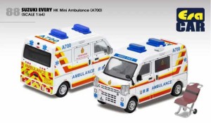 Era CAR 1/64　88 Suzuki every Hong Kong Mini ambulance A700 香港ミニ救急車両【SU21EVE88】ミニカー  返品種別B