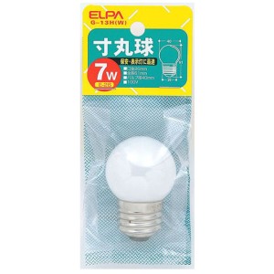 ELPA G-13H-W 寸丸球 7W ホワイトG‐13H（W）[G13HW] 返品種別A