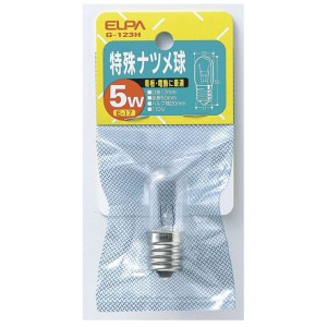 ELPA G-123H 特殊ナツメ球 5W クリアG-123H[G123H] 返品種別A