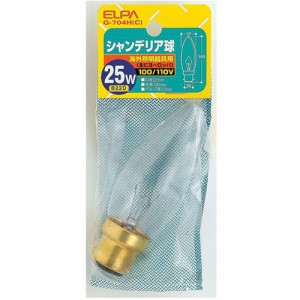 ELPA G-704H-C シャンデリア球 25W（クリア）[G704HC] 返品種別A