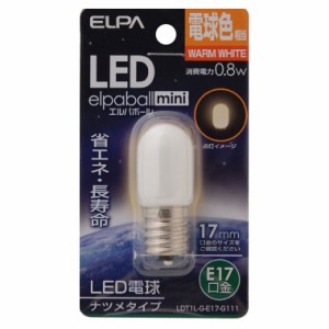 ELPA LDT1L-G-E17-G111 LED電球 ナツメ形　35lm（電球色相当）elpaballmini[LDT1LGE17G111] 返品種別A