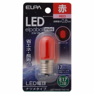 ELPA LDT1R-G-E17-G114 LEDナツメ形（赤色）[LDT1RGE17G114] 返品種別A