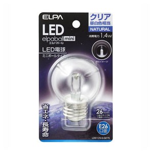 ELPA LDG1CN-G-G275 LED電球 ミニボール電球形 60lm(クリア・昼白色相当)elpaballmini[LDG1CNGG275] 返品種別A