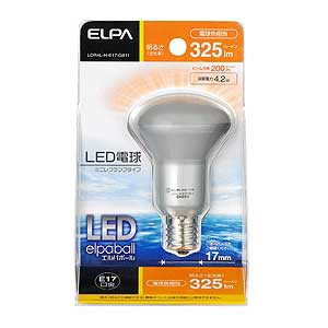 ELPA LDR4L-H-E17-G611 LED電球 ミニレフ形 325lm(電球色相当)elpaball[LDR4LHE17G611] 返品種別A