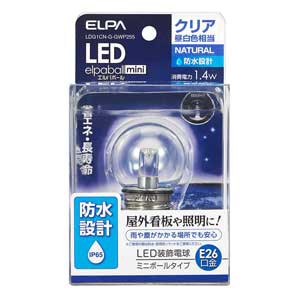 ELPA LDG1CN-G-GWP255 LED電球 ミニボール電球形 60lm(クリア・昼白色相当)elpaballmini[LDG1CNGGWP255] 返品種別A