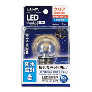 ELPA LDG1CL-G-GWP256 LED電球 ミニボール電球形 55lm(クリア・電球色相当)elpaballmini[LDG1CLGGWP256] 返品種別A