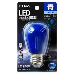 ELPA LDS1B-G-G902 LED電球 サイン球形（青色）elpaballmini[LDS1BGG902] 返品種別A