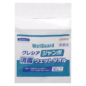 日本製紙クレシア 64115 ジャンボ消毒ウェットタオル　詰替[64115ニツポンセイシ] 返品種別B