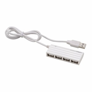 ナカバヤシ UH-2624W USB2.0 4ポートハブ (ホワイト)[UH2624W] 返品種別A