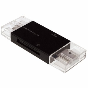 ナカバヤシ CRW-DCSD88BK USB2.0 Type−C＆A カードリーダー・ライター (ブラック)[CRWDCSD88BK] 返品種別A