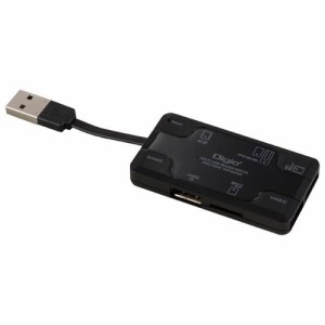 ナカバヤシ CRW-5M53BK USB2.0 マルチカードリーダー（ブラック）[CRW5M53BK] 返品種別A