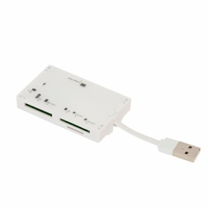 ナカバヤシ CRW-5M67W USB2.0マルチカードリーダー/ライター（ホワイト）[CRW5M67W] 返品種別A