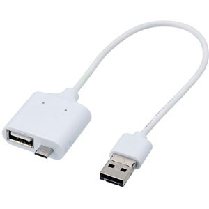 ナカバヤシ ZUH-OTGM02W USBマルチケーブル 0.2m（ホワイト）[ZUHOTGM02W] 返品種別A