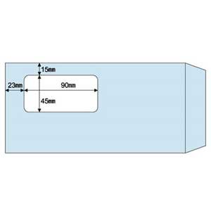 ヒサゴ MF16 窓つき封筒 A4三ツ折用/アクア[MF16] 返品種別A
