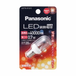 パナソニック LDT1L-E12/C LED装飾電球 ナツメ球 0.7W(クリア・電球色相当)Panasonic T形タイプ[LDT1LE12C] 返品種別A
