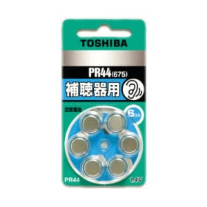 東芝 PR44V-6P 空気亜鉛電池×6個TOSHIBA PR44[PR44V6P] 返品種別A