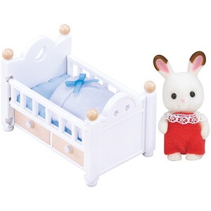 エポック社 シルバニアファミリー ショコラウサギの赤ちゃん・家具セット【DF-13】シルバニアファミリー  返品種別B