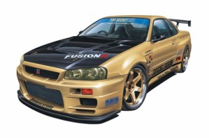 アオシマ 1/24 ザ・チューンドカー No.15 トップシークレット BNR34 スカイラインGT−R’ 02(ニッサン)【59845】プラモデル  返品種別B