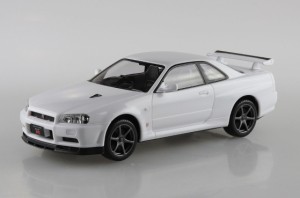 アオシマ 1/32 ザ・スナップキット No.11-B ニッサン R34スカイライン GT-R(ホワイト)【62517】プラモデル  返品種別B