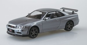 アオシマ 1/32 ザ・スナップキット No.11-E ニッサン R34スカイライン GT-R ニュル(スパークリングシルバー)【62548】プラモデル  返品種