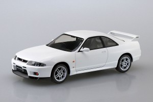 アオシマ 1/32 ザ・スナップキット No.15-C ニッサン R33スカイラインGT-R(ホワイト）【64566】プラモデル  返品種別B