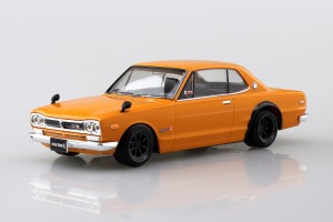 アオシマ 1/32 ザ・スナップキット No.09-SP4 ニッサン スカイライン 2000GT-R カスタムホイール（サファリブラウン）【64733】プラモデ