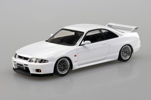 アオシマ 1/32 ザ・スナップキット No.15-SP3 ニッサン R33スカイラインGT-R カスタムホイール(ホワイト)【66409】プラモデル  返品種別B