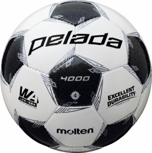 モルテン F4L4000 サッカーボール 4号球 (人工皮革)Molten ペレーダ4000 (ホワイト×メタリックブラック)[MTF4L4000] 返品種別A