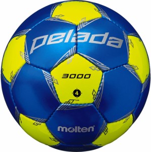 モルテン F4L3000-BL サッカーボール 4号球 (人工皮革)Molten ペレーダ3000 (メタリックブルー×ライトイエロー)[MTF4L3000BL] 返品種別A