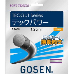 ゴーセン GOS-SS605NA ソフトテニス用ガット　テックパワー（ナチュラル・1.25mm×11.5m）GOSEN TECGUT series[GOSSS605NA] 返品種別A