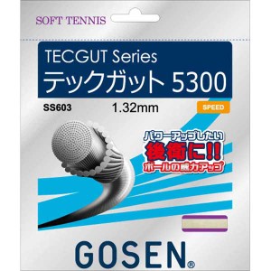 ゴーセン ソフトテニス用ガット　テックガット5300（ナチュラル・1.32mm×11.5m） GOSEN TECGUT series GOS-SS603NA返品種別A