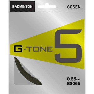 ゴーセン GOS-BS065BK バドミントン用ガット　ジー・トーン5（ブラック・0.65mm×10m）GOSEN G-TONE 5[GOSBS065BK] 返品種別A