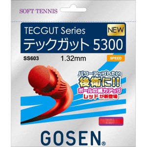 ゴーセン GOS-SS603RE ソフトテニス用ガット　テックガット5300（レッド・1.32mm×11.5m）GOSEN TECGUT series[GOSSS603RE] 返品種別A