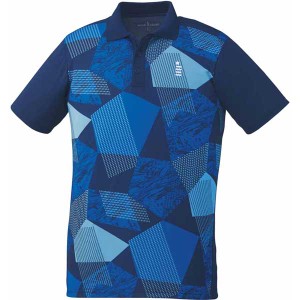 ゴーセン ユニセックス ゲームシャツ（ネイビー・サイズ：SS） GOSEN テニス・バドミントン用シャツ GOS-T1900-17-SS返品種別A