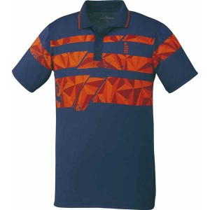 ゴーセン ユニセックス ゲームシャツ（ネイビー・サイズ：S） GOSEN テニス・バドミントン用シャツ GOS-T1902-17-S返品種別A