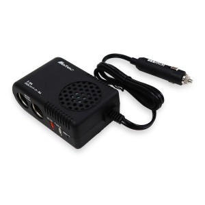 大自工業 E-106 DCDCコンバーター 15A 24V車に12V車用カー用品使用可能 USB2口付Meltec[E106] 返品種別A